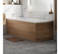 Aveli 1700/700mm Bath Panel Pack Front Side End Plinth Modern Bathroom Oak Effect