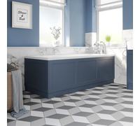 Aveli 1700mm Front Bath Panel Traditional Bathroom 18mm Mdf Matt Blue With Plinth