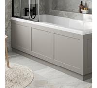 Aveli 1700mm Front Bath Side Panel 18mm Traditional Bathroom Straight Mdf Wood Grey Plinth Easy Cut