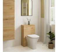 Aveli 500mm Bathroom Back To Wall Btw Toilet Soft Close Furniture Unit D Shape Pan Oak