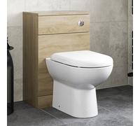 Aveli Bathroom 500mm Back To Wall Btw Toilet Unit Only Oak Effect Modern Furniture