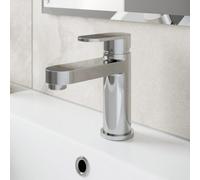 Aveli Bathroom Modern Mono Basin Sink Mixer Tap Single Lever Chrome Round Cloakroom
