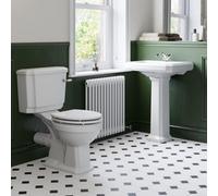 Aveli Bathroom Suite Close Coupled Toilet & Sink Basin Traditional Cloakroom