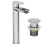 Aveli Bathroom Waterfall High Rise Mono Basin Sink Mixer Tap Waste Modern Single Lever