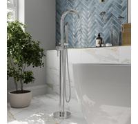 Aveli Freestanding Bath Shower Mixer Tap Chrome Floor Mounted Single Lever Bathroom