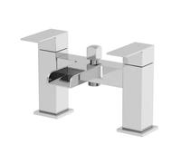 Aveli Modern Bath Mixer Filler Tap Chrome Waterfall Spout Twin Lever Shower Bathroom