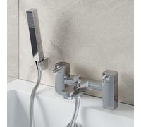 Aveli Modern Bathroom Bath Shower Mixer Tap Brass Square Shower Handset Hose Chrome
