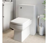 Aveli Modern Bathroom Toilet Unit Concealed Cistern Royan Wc Btw Soft Close Seat White