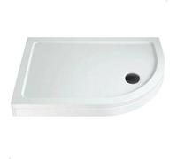 Aveli Raised 1200 X 900mm Offset Quadrant Shower Tray With Black Waste - Rh Entry