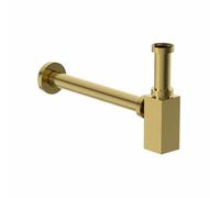 Aveli Square Bottle Trap Waste For Wash Basin Sink Bathroom Brass 1 1/4" Modern