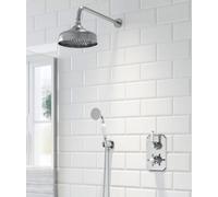 Aveli Thermostatic Concealed Lever Cross Shower Wall Mounted Adjustable Shower Head