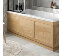 Aveli Traditional Bathroom 1700mm Side Bath Panel 15mm Wooden Oak Mdf Wood Easy To Cut