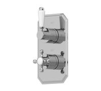 Aveli Traditional Concealed Shower Valve Thermostatic Lever/cross Handle Twin Outlet