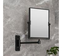 Aveli Wall Mounted 3X Magnifying Bathroom Mirror Shaving Make Up Extending Black