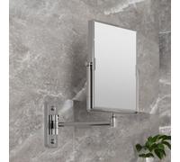 Aveli Wall Mounted 3X Magnifying Bathroom Mirror Shaving Make Up Extending Chrome
