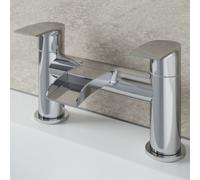 Aveli Waterfall Bathroom Bath Mixer Tap Brass Lever Handle Deck Mounted Chrome Modern