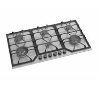 Avelis - 90cm 6 Burner Stainless Steel Gas Hob With 2 Dual Wok Burners