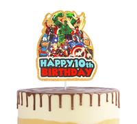 Aven-ger Hero Cake Topper 10th for Boys,Kids Birthday Cake Decorations,Marvel Cartoon Theme Cake Cupcake Topper Spider Hero Happy10th Birthday Cake Toppers for Kids,Boy,Avenger 10th Party Cake Decor
