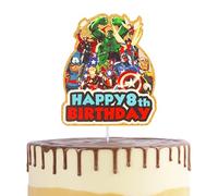 Aven-ger Hero Cake Topper 8th for Boys,Kids Birthday Cake Decorations,Marvel Cartoon Theme Cake Cupcake Topper Spider Hero Happy 8th Birthday Cake Toppers for Kids,Boy,Avenger 8th Party Cake Decor