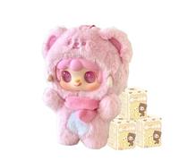 Aven Rabbit Yooki Take a bite of bear series Blind Box Action Figures Mystery Box Cute Random Toys Birthday Gift Christmas Collectible Toy for Desktop Ornaments, 3 PCS
