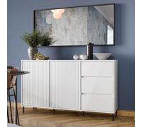 Avenale Sideboard - 2 Door - 3 Drawer - Medium - Alpine White High Gloss