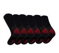 AVENANT Mens Thermal socks Men’s Thick Warm socks Hiking, Skiing, Comfort Cozy Boot Winter Socks Work,Sports, Running Outdoor Socks 3 Pair (UK, Numeric, 6, 11, Regular, Regular, Black Red Heal)