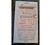 Avène Sun Minéral Tinted Mineral Sunscreen Fluid without Chemical Filters SPF 50+ 40 ml