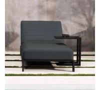 avenel fabric outdoor sun lounger in charcoal and slate natte