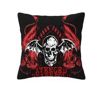 Avenged metal band Sevenfold Pillow Cover - Vintage Band Logo Decorative Pillowcase, All-Season Soft Fabric Cushion Cover Rock Music Fan Home Decor Gift 18"x18"
