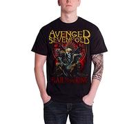 Avenged Seven Fold Men's Avenged Sevenfold New Day Rises T-Shirt, Black (Black Black), Xx-Large