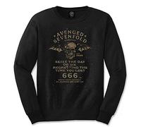 Avenged Seven Fold Men's Avenged Sevenfold Seize the Day T-Shirt, Black (Black Black), X-Large