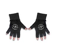 Avenged Sevenfold Gloves Death Bat Crest Band Logo Official Fingerless Black taglia unica
