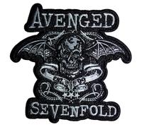 Rock Off officially licensed products Avenged Sevenfold Deathbat Banner Cut-Out Woven Patch One Size