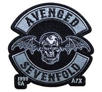 Rock Off officially licensed products Avenged Sevenfold Deathbat Crest Cut-Out Woven Patch One Size