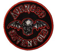 Avenged Sevenfold Deathbat Orange Border Standard Woven Patch One Size