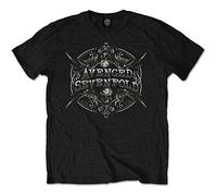Avenged Sevenfold Logo Printed Black Ringspun Cotton Lightweight Jersey Short-Sleeved Crew Neck T-Shirt S