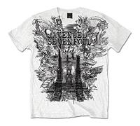 Avenged Sevenfold Men's Land of Cain A7X T-Shirt White