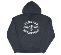 Avenged Sevenfold Men's Logo Pullover A7X Hoodie Dark Grey