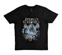 Avenged Sevenfold Men's Recurring Nightmare Cotton T-Shirt in Black | Size: 2XL Avenged Sevenfold Black 2XL