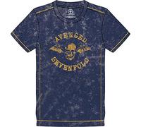 Avenged Sevenfold T Shirt Band Logo Official Mens Navy Blue Snow Wash XXL