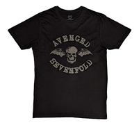 Avenged Sevenfold T Shirt Classic Deathbat Hi-Build Official Unisex Black M