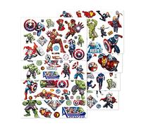 Avenger Superheros Temporary Tattoos Stickers for Kids cute cartoon Tattoos Party Favors and Birthday Decorations for Girls Boys(8 Marvel Temporary Tattoo Sheets)