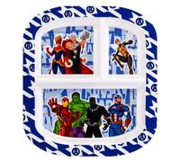 Zawadi Global Avengers 3 Section Reusable Childrens Kids Toddlers Divided Breakfast Lunch Dinner Plate