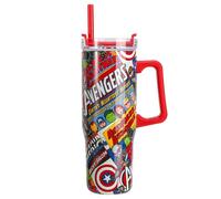 Avengers 940mL Double Walled Vacuum Insulated Tumbler with straw & Handle