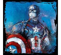 Avengers: Age Of Ultron "Captain America" Canvas Print, Cotton, Multi-Colour, 3.20 x 40.00 x 40.00 cm