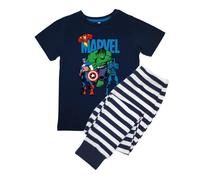 Avengers Assemble Boy's Long Pyjama Set in Navy | Size: 6-7 Years Avengers Assemble Navy 6-7 Years