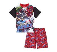 Avengers Boys Pyjamas Short Pjs Set Ages 4 to 12 Years Old, Official Marvel Merchandise for Kids (as8, age, 11_years, 12_years) Red