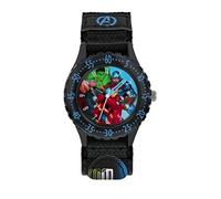 Marvel Comics Watch Avengers AVG5008 Boys Quartz Analogue Display Black Printed Textile Strap