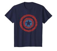 Avengers Captain America 75th Super Soldier T-Shirt, Youth, Navy Blue, X-Small