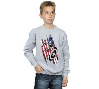 Avengers Captain America Streaks Sweatshirt Marvel Grey 7-8 Years
